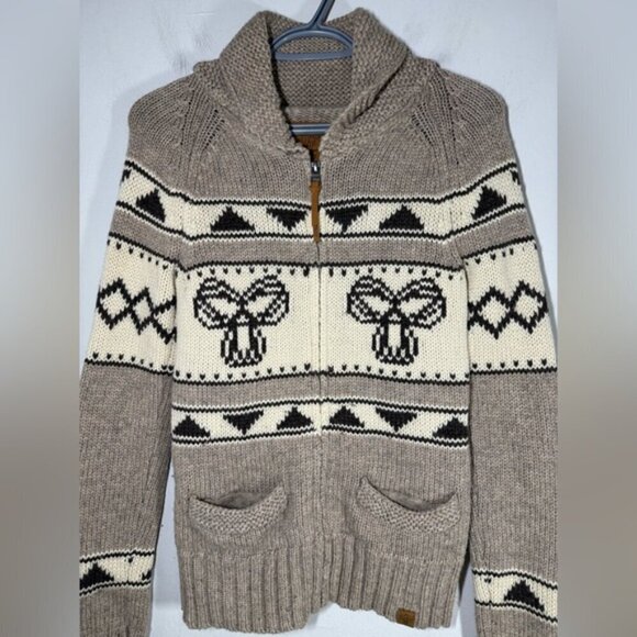 Aritzia TNA 100% Lambwool Full Zip Sweater size S - Picture 3 of 7